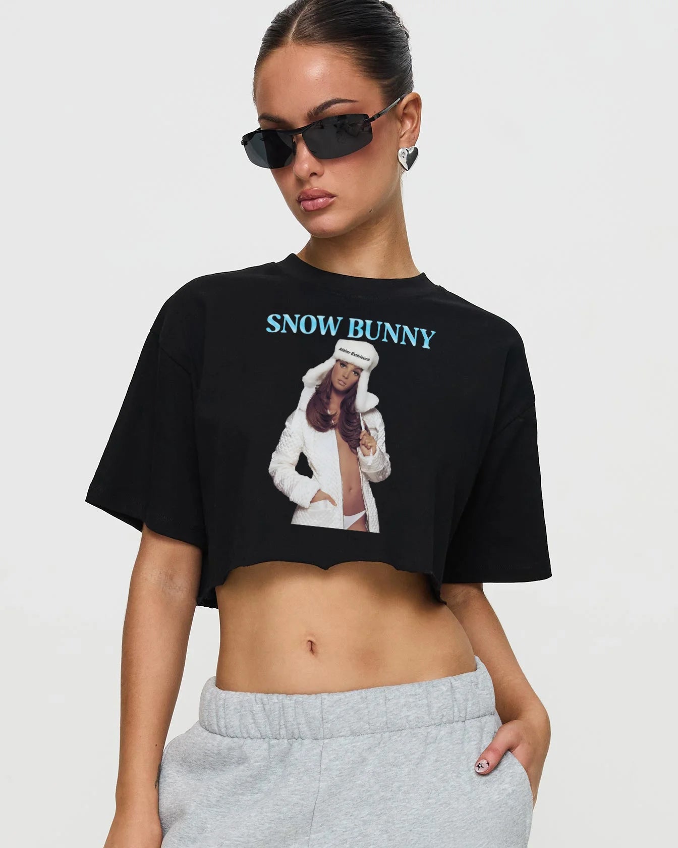 Snow Bunny Crop Tee