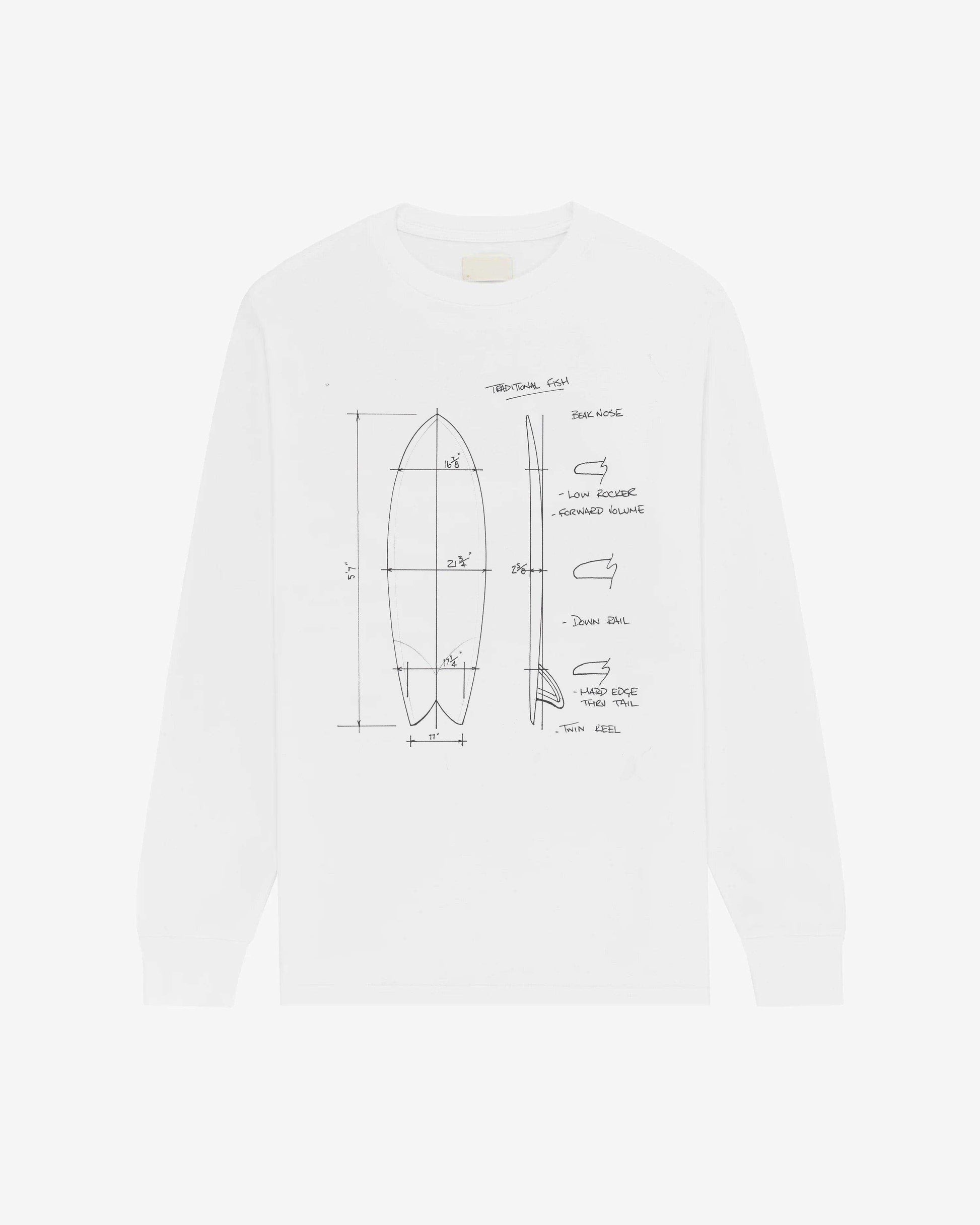 Surfboard Schematic LS Tee - Atelier Extérieur