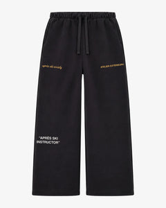 Après Ski Instructor Sweatpants - Straight Leg - Black