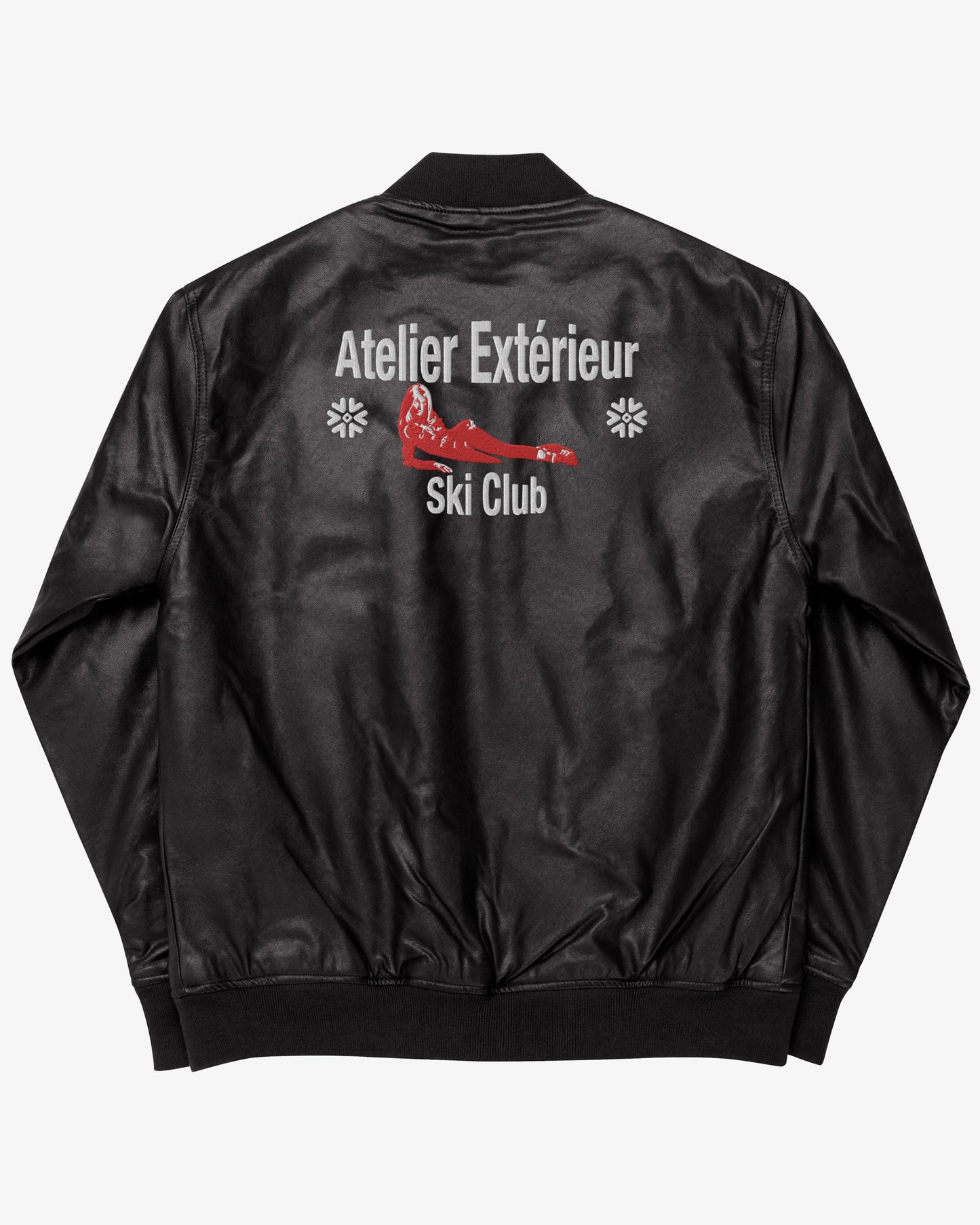 Ski Club Leather Bomber Jacket