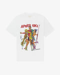 Après Ski Tee in white, flat lay front view