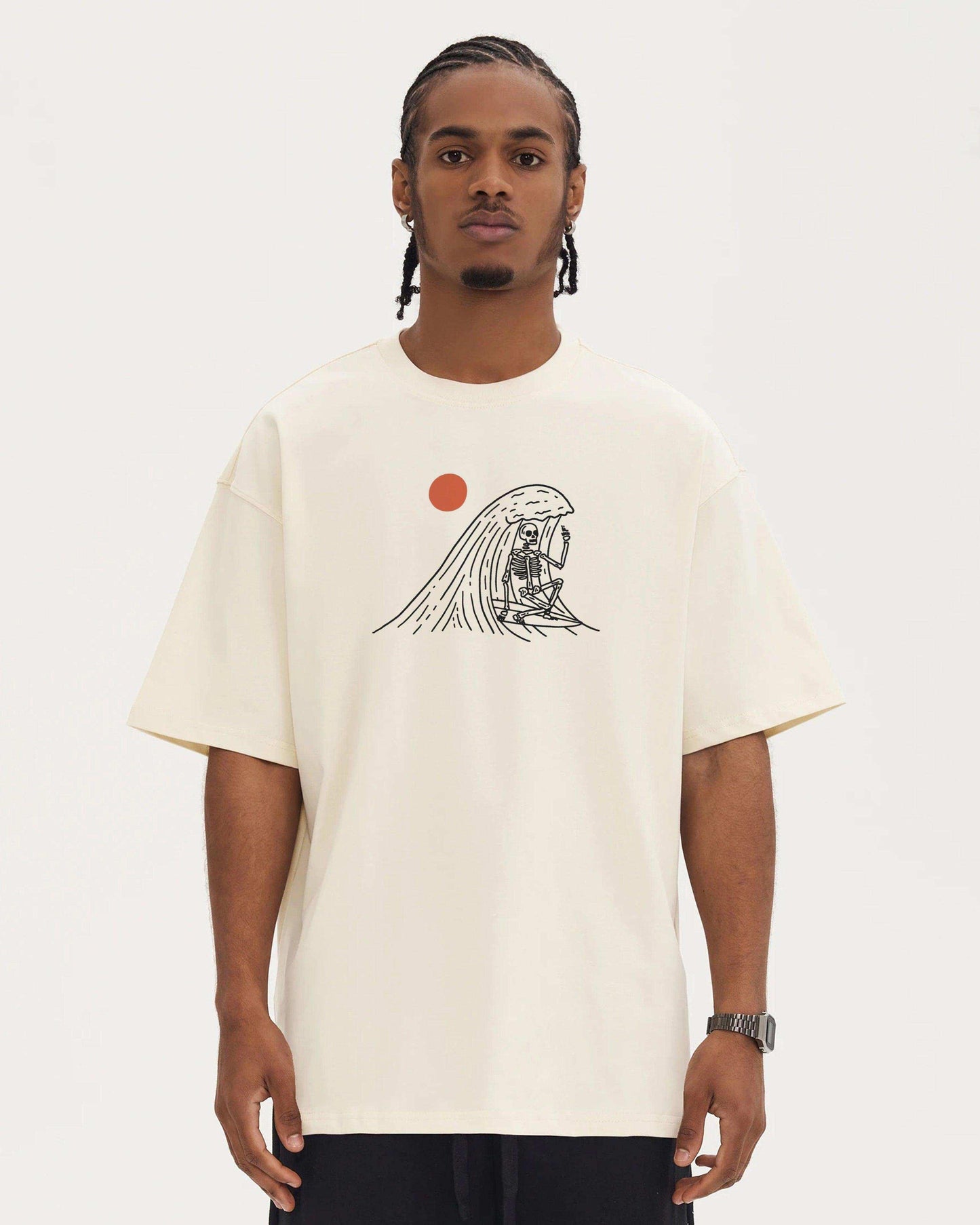 The Skeleton Surfer (Oversized Tee) - Atelier Extérieur