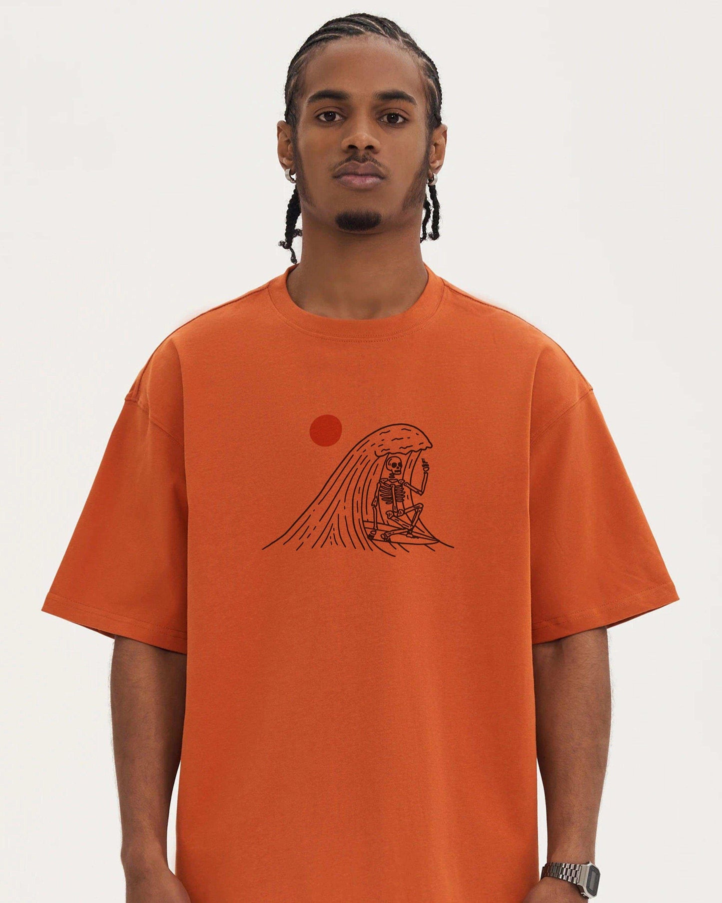 The Skeleton Surfer (Oversized Tee) - Atelier Extérieur