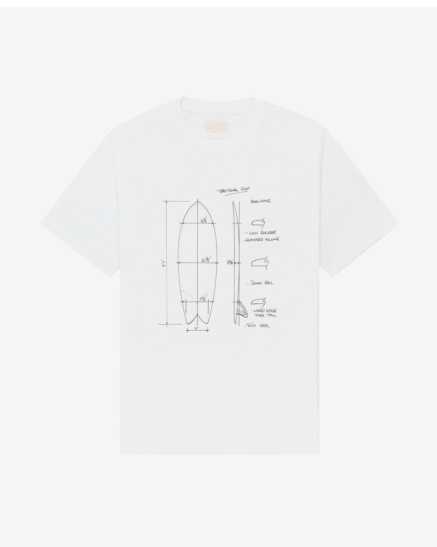 Surfboard Schematic Tee - Atelier Extérieur