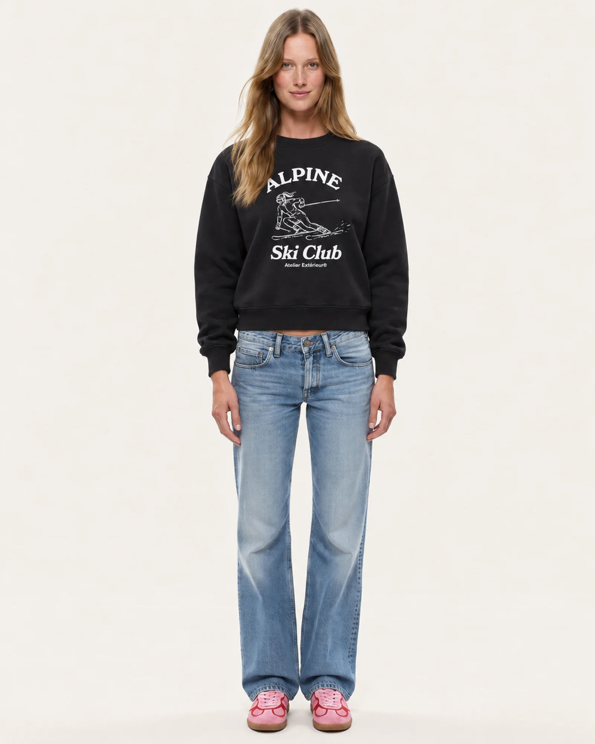 Alpine Ski Club Crewneck - Black