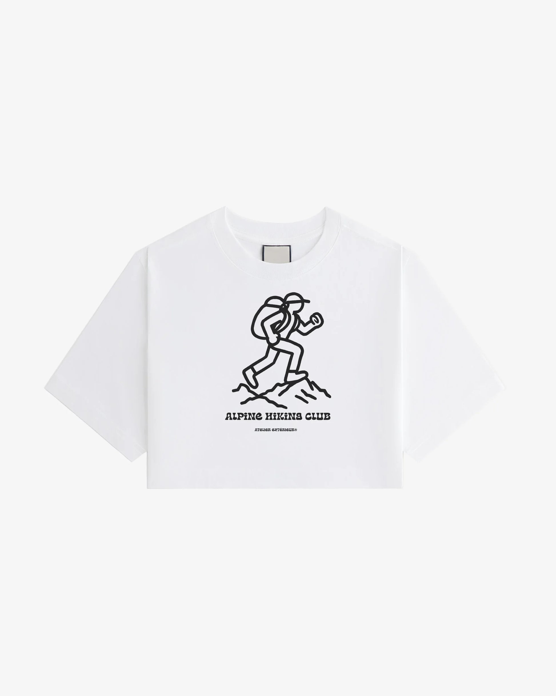 alpine hiking club crop tee