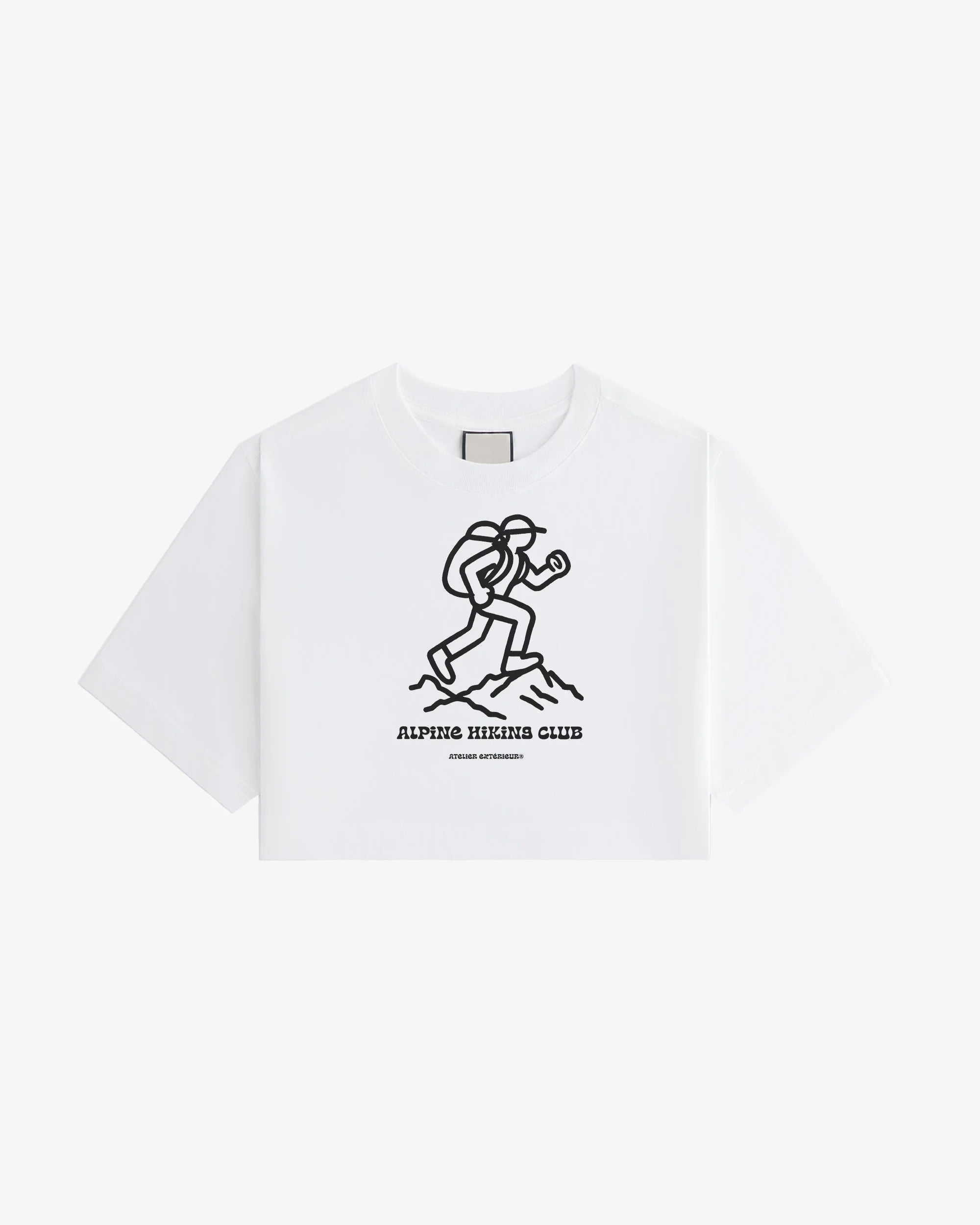 alpine hiking club crop tee