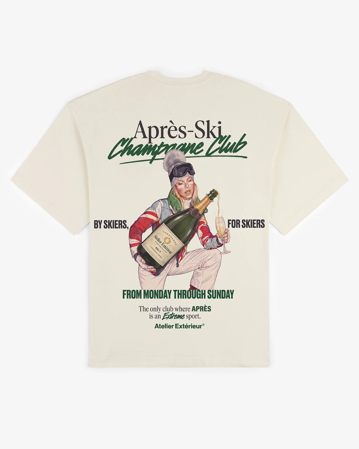 Après Ski Champagne Club Tee - Ecru