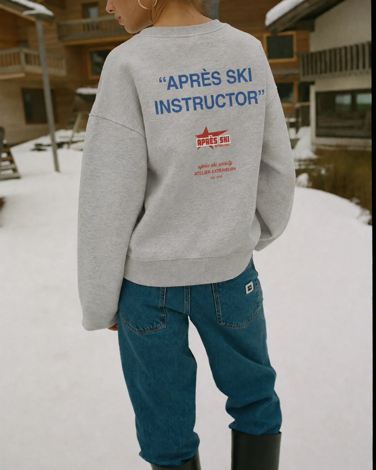Après Ski Instructor Crewneck - Heather Gray
