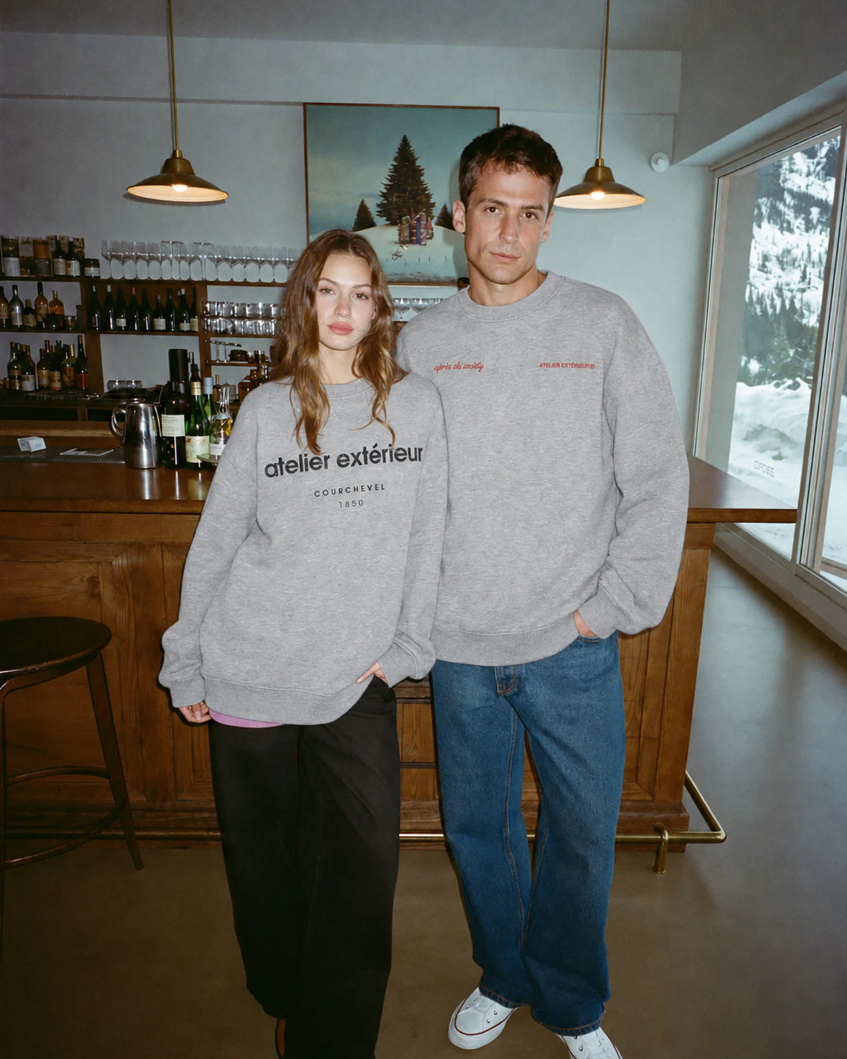 Après Ski Instructor Crewneck - Heather Gray