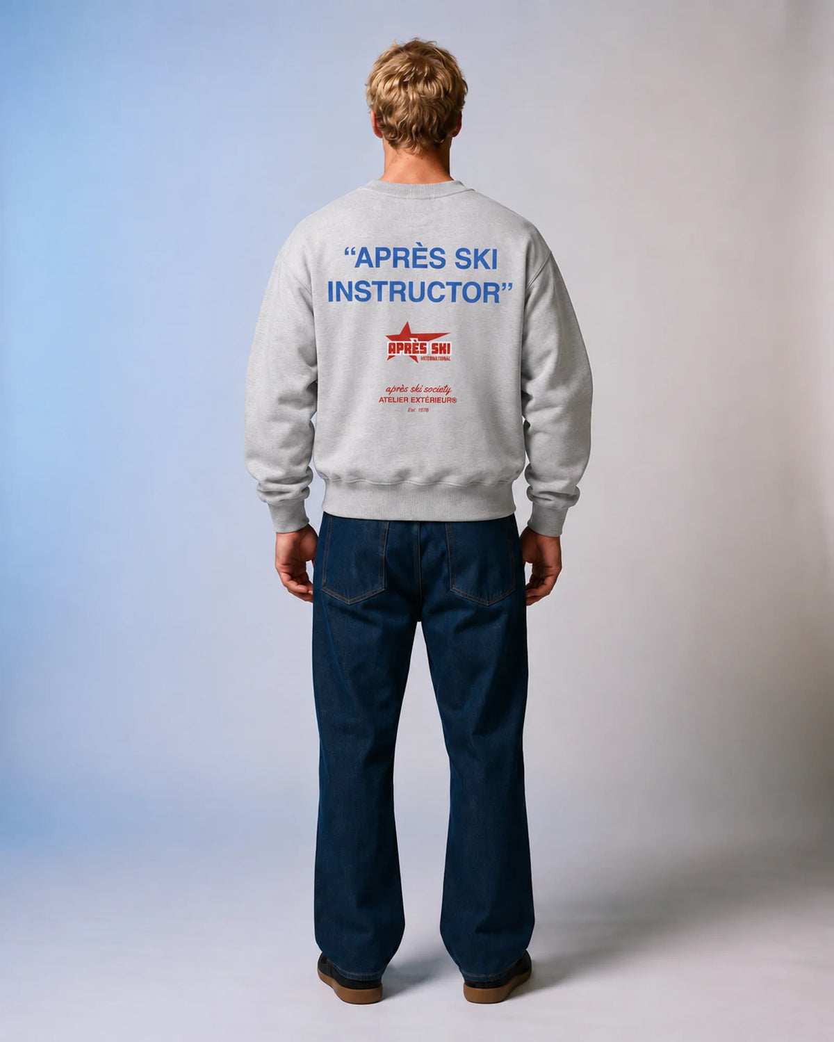 Après Ski Instructor Crewneck - Heather Gray