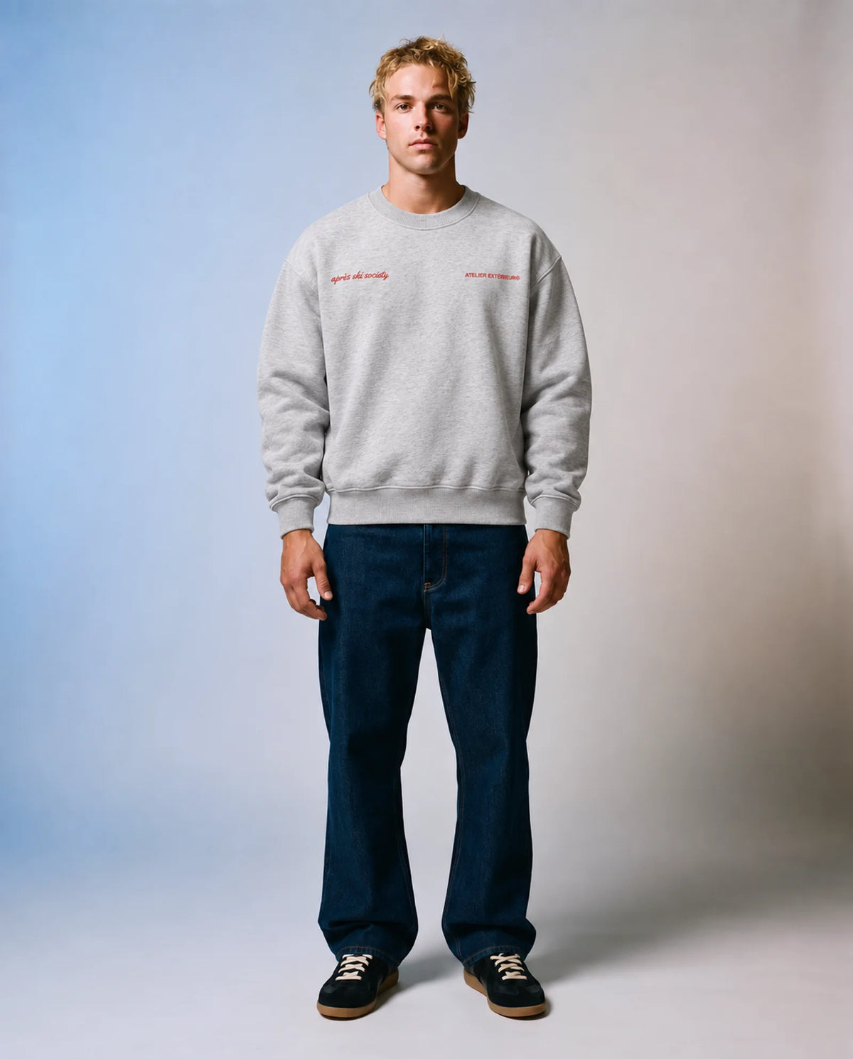 Après Ski Instructor Crewneck - Heather Gray