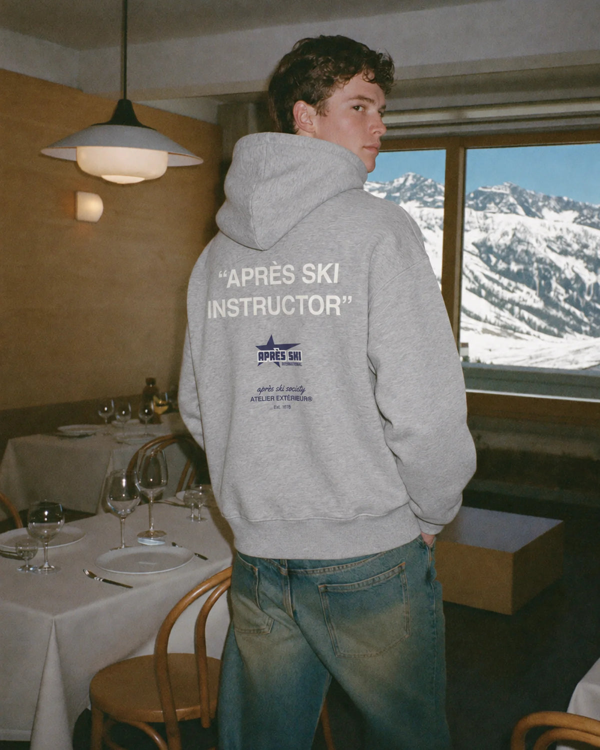 Après Ski Instructor Hoodie - Heather Grey
