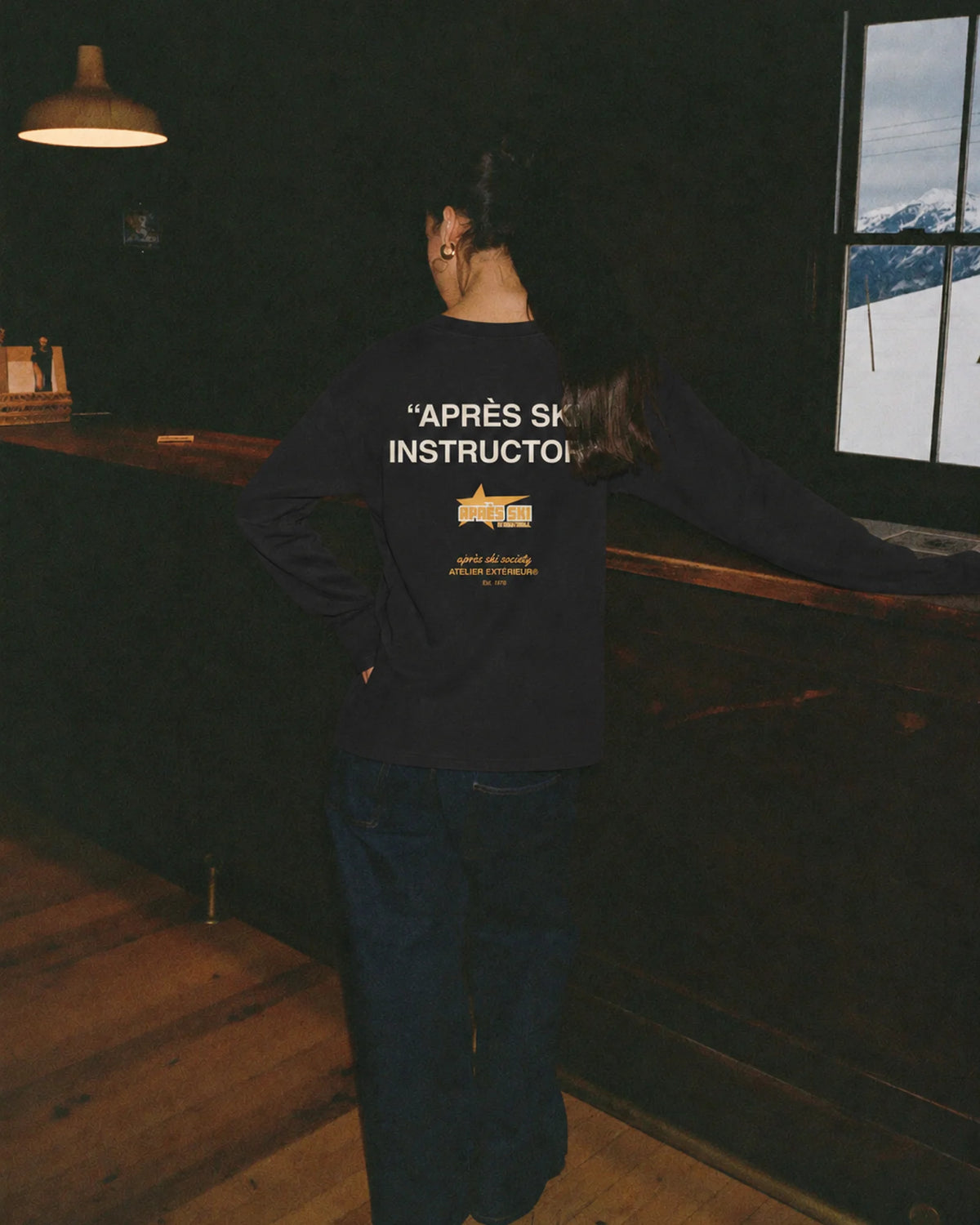 Après Ski Instructor Long Sleeve Tee - Black