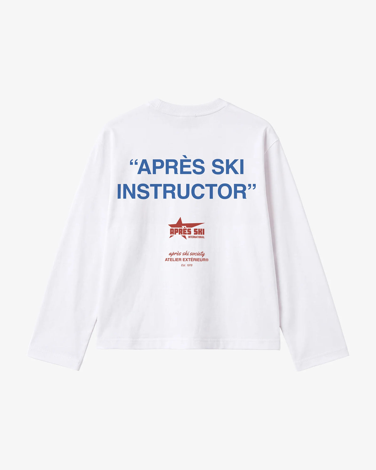 Après Ski Instructor Long Sleeve Tee - White