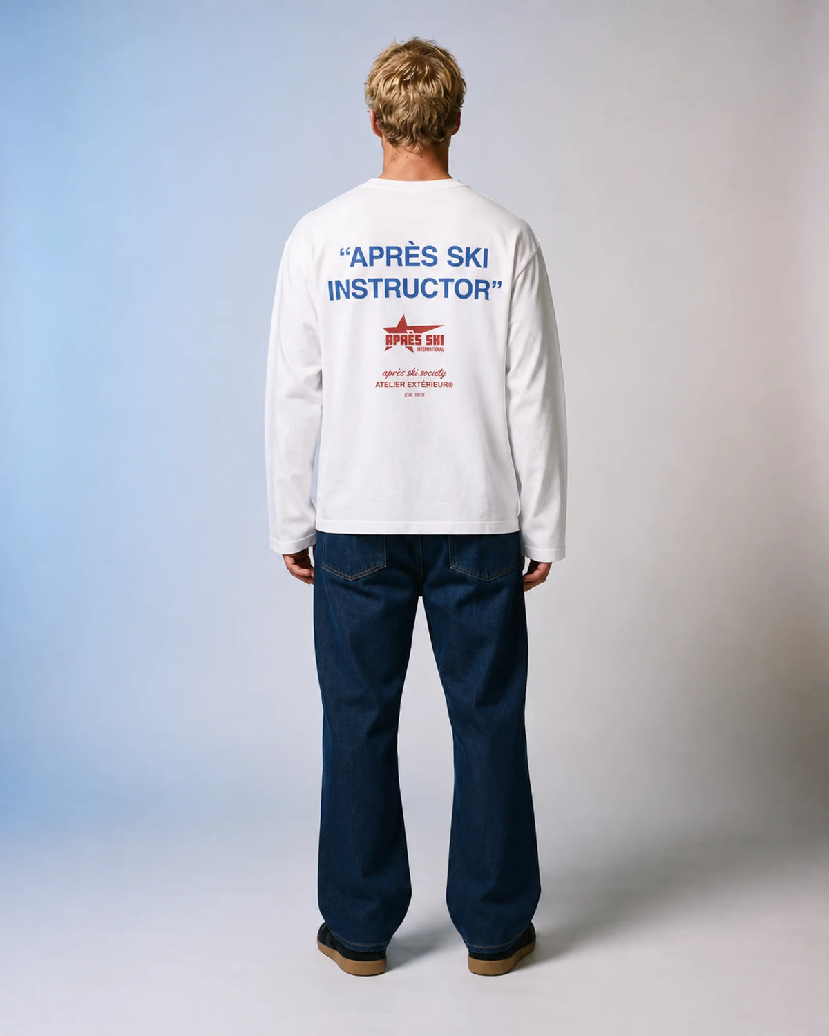 Après Ski Instructor Long Sleeve Tee - White