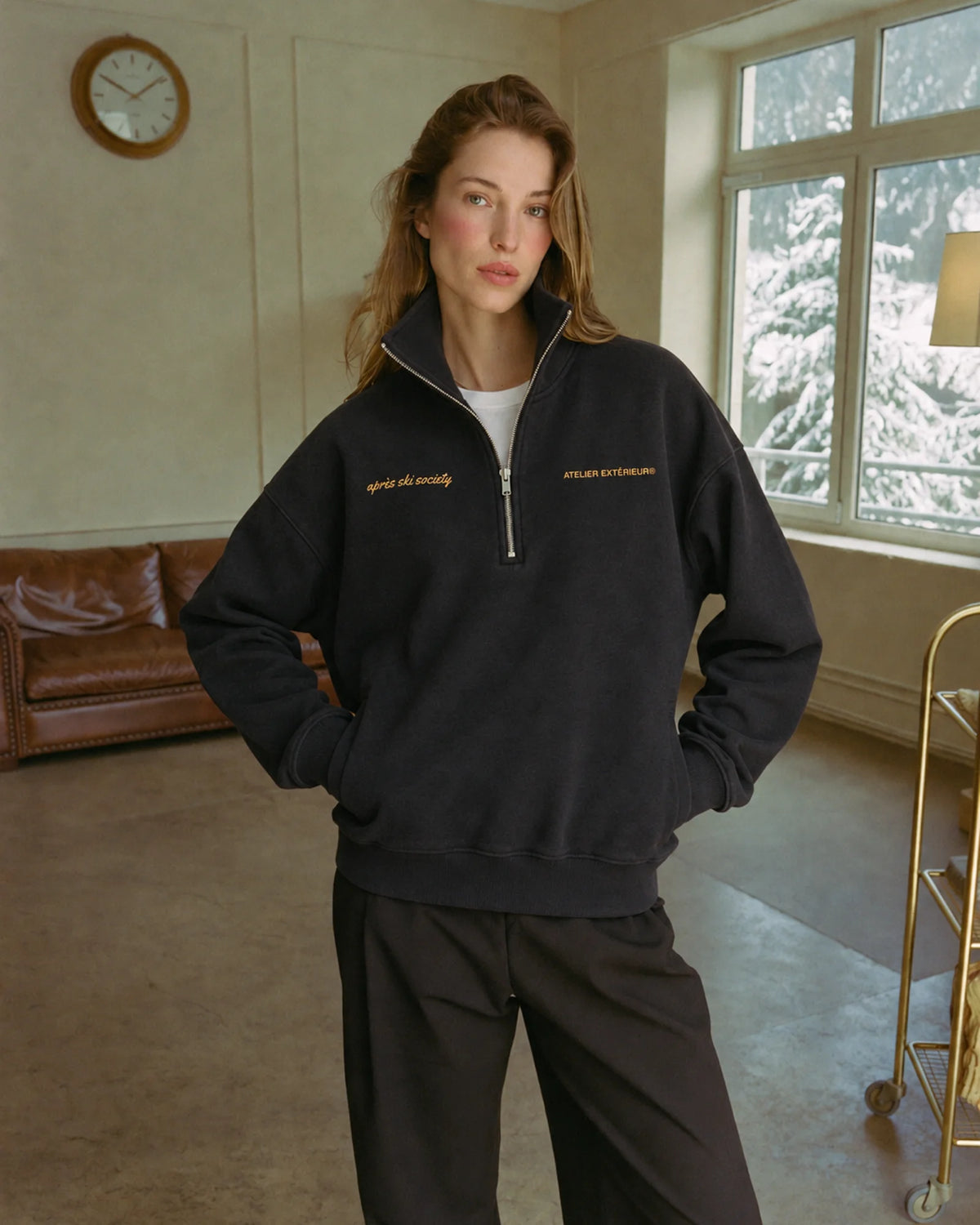 Après Ski Instructor Quarter Zip - Black