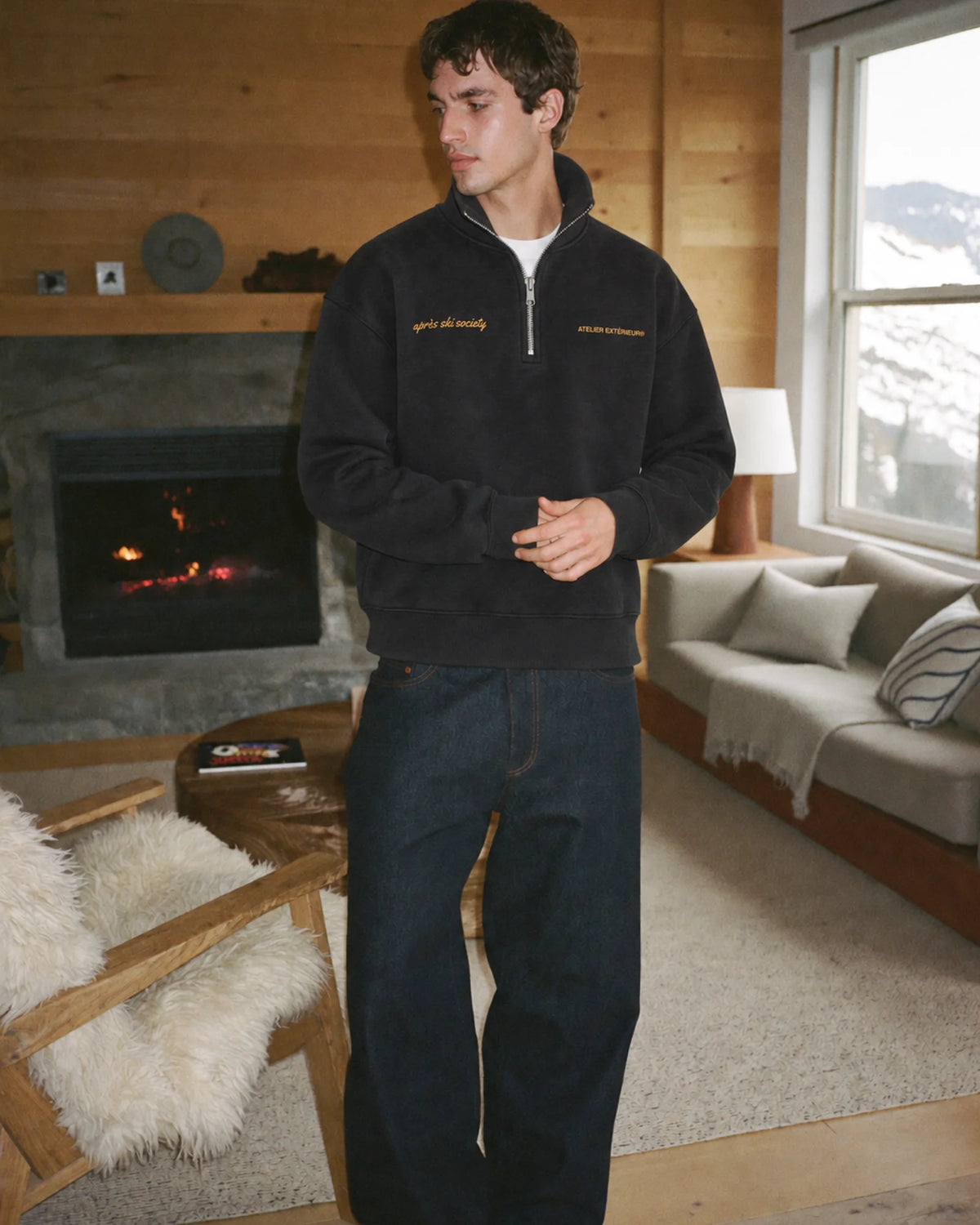 Après Ski Instructor Quarter Zip - Black