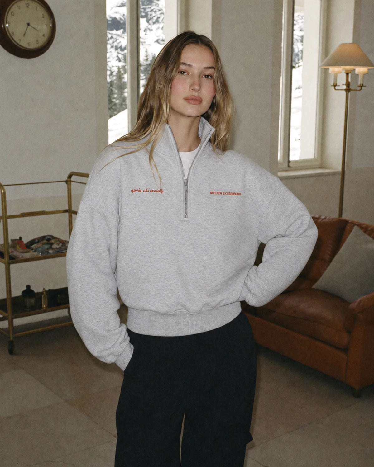 Après Ski Instructor Quarter Zip - Heather Gray
