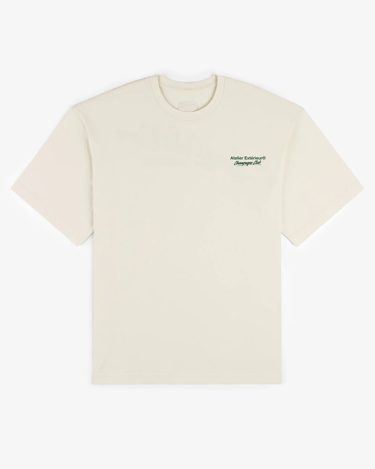 Ecru Après Ski Champagne Club tee, front flat lay