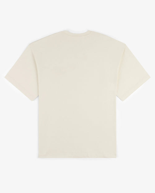 Ecru tee, plain back flat lay