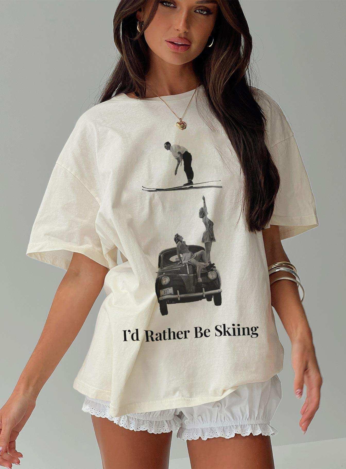 Rather Be Skiing Oversized Tee - Atelier Extérieur