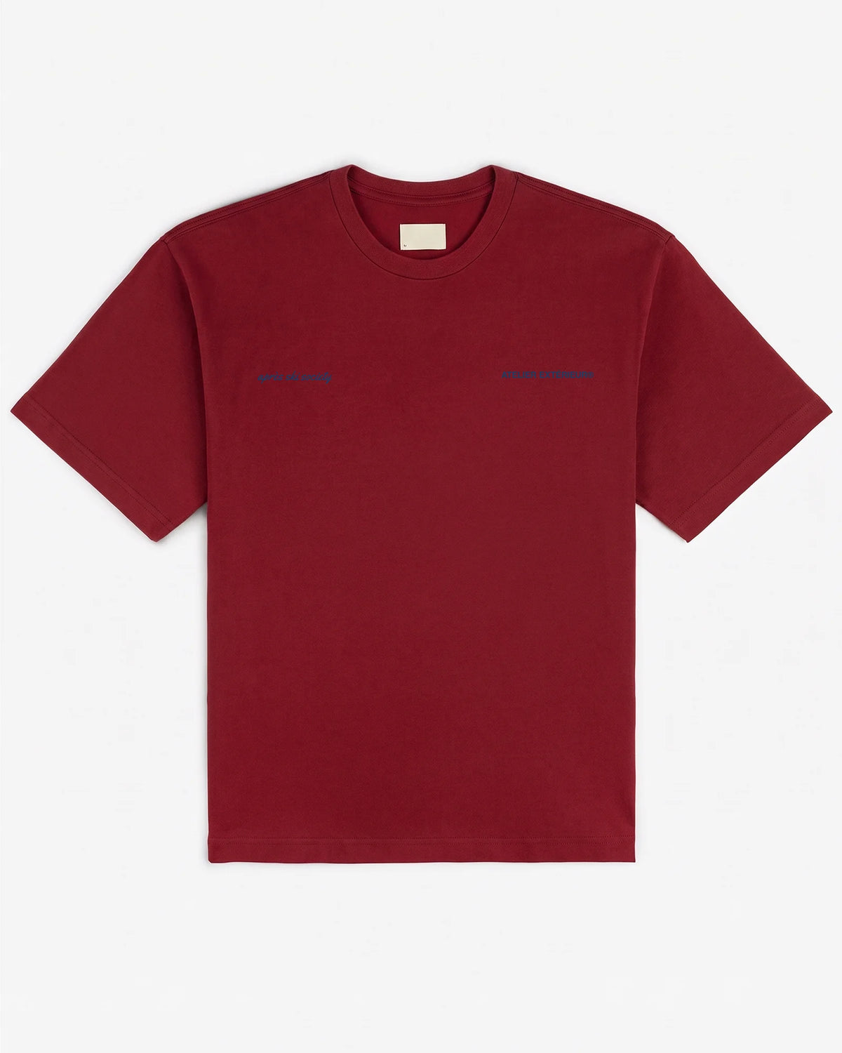 Red Après Ski Instructor tee, front flat lay