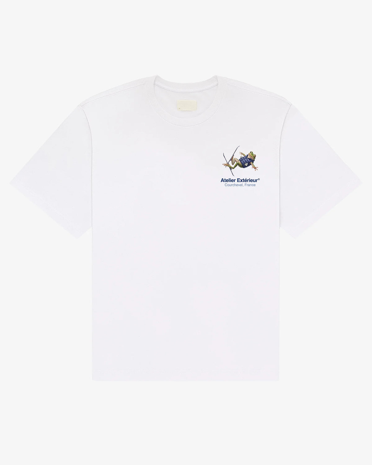 White Money tee, front view, with a small chest print