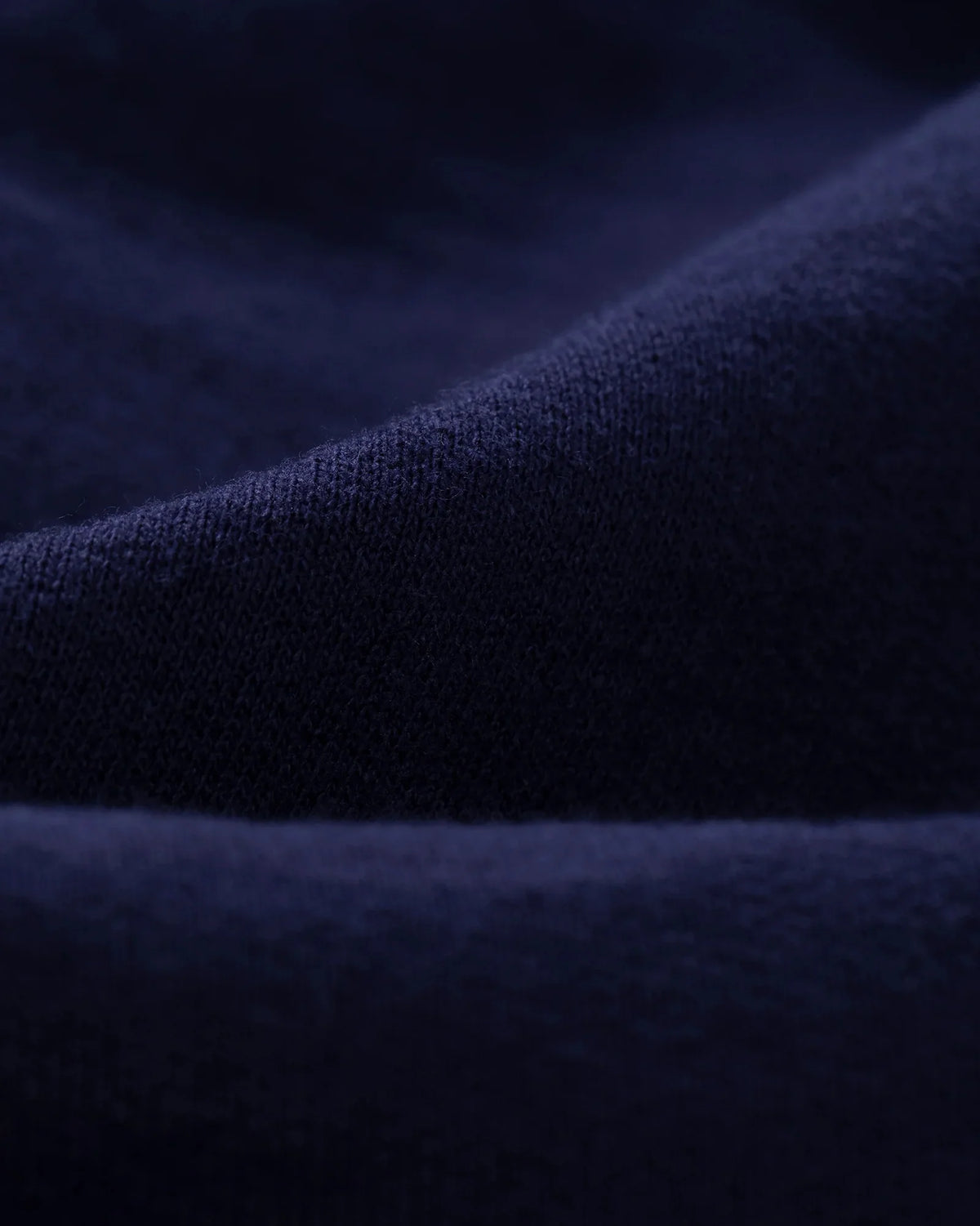 Navy cotton fabric detail