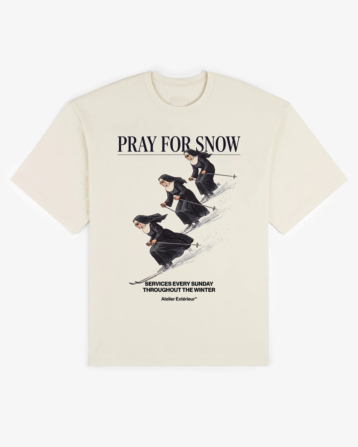 Pray for Snow Tee - Ecru