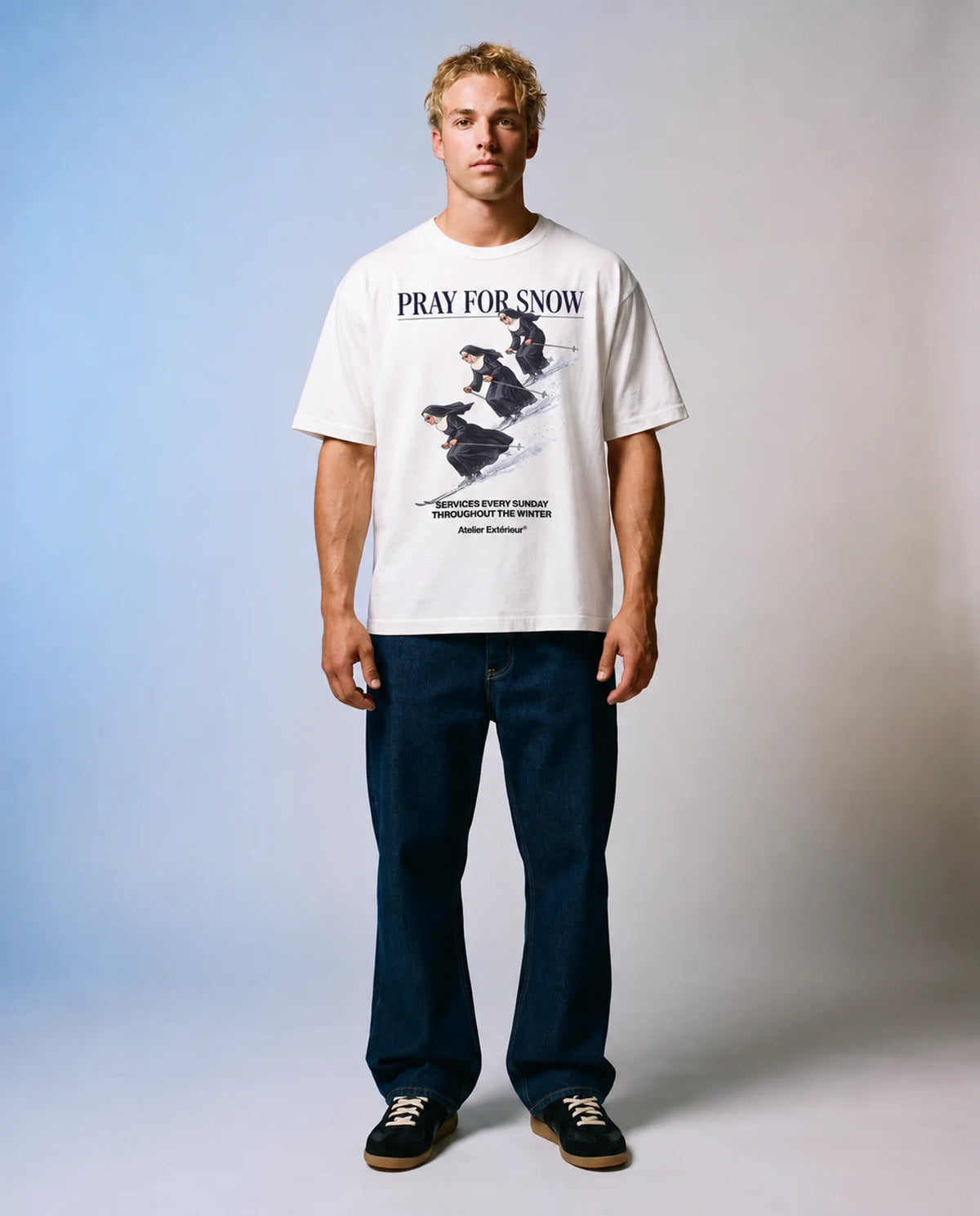 Pray for Snow Tee - White