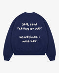 Skiing or Me Crewneck - Navy