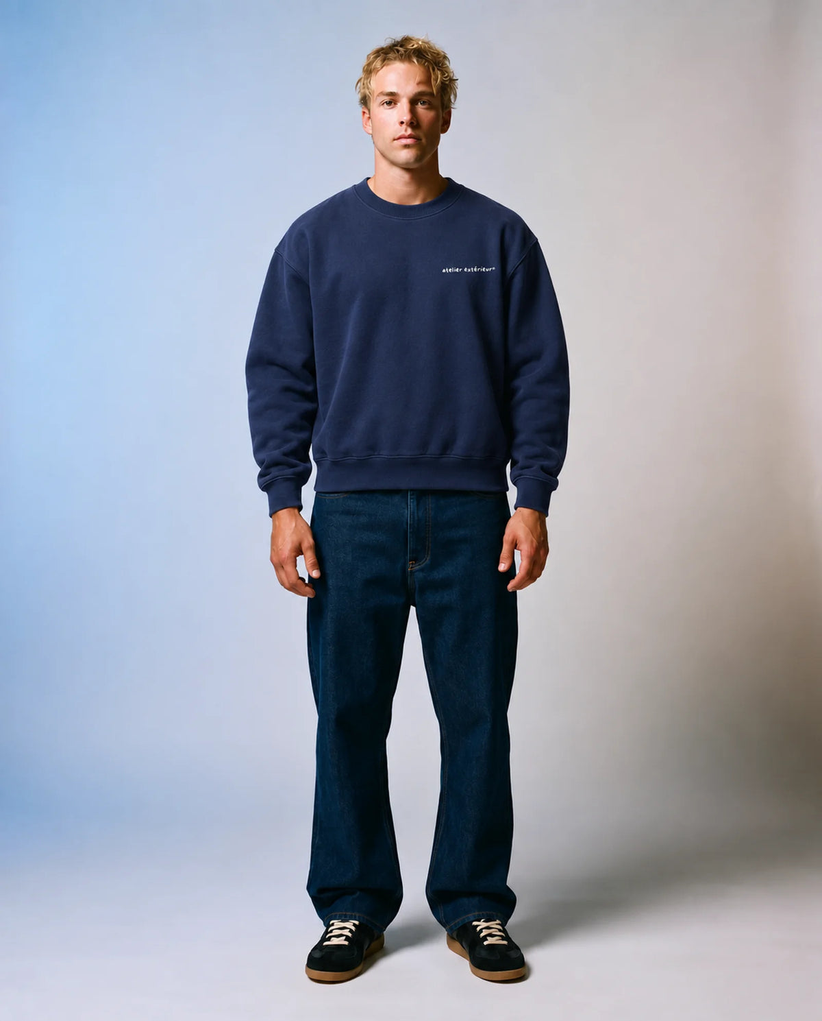 Skiing or Me Crewneck - Navy