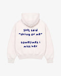 Skiing or Me Hoodie - Ecru