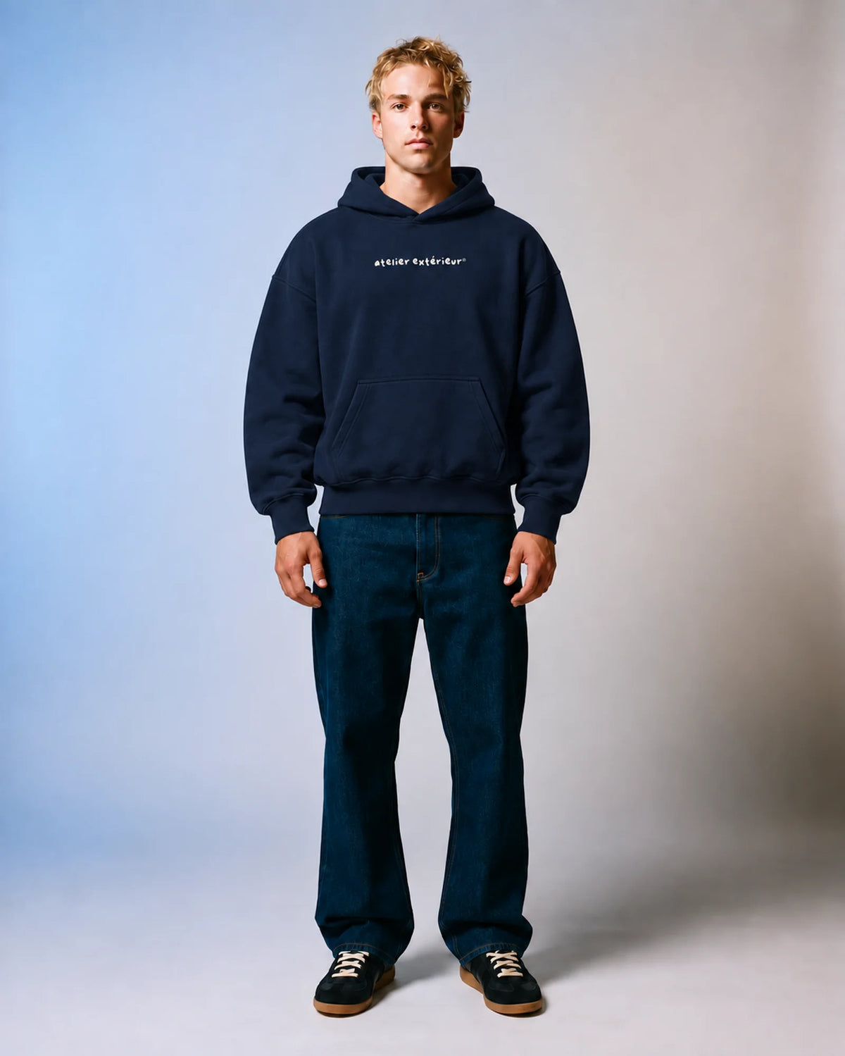 Skiing or Me Hoodie — Navy
