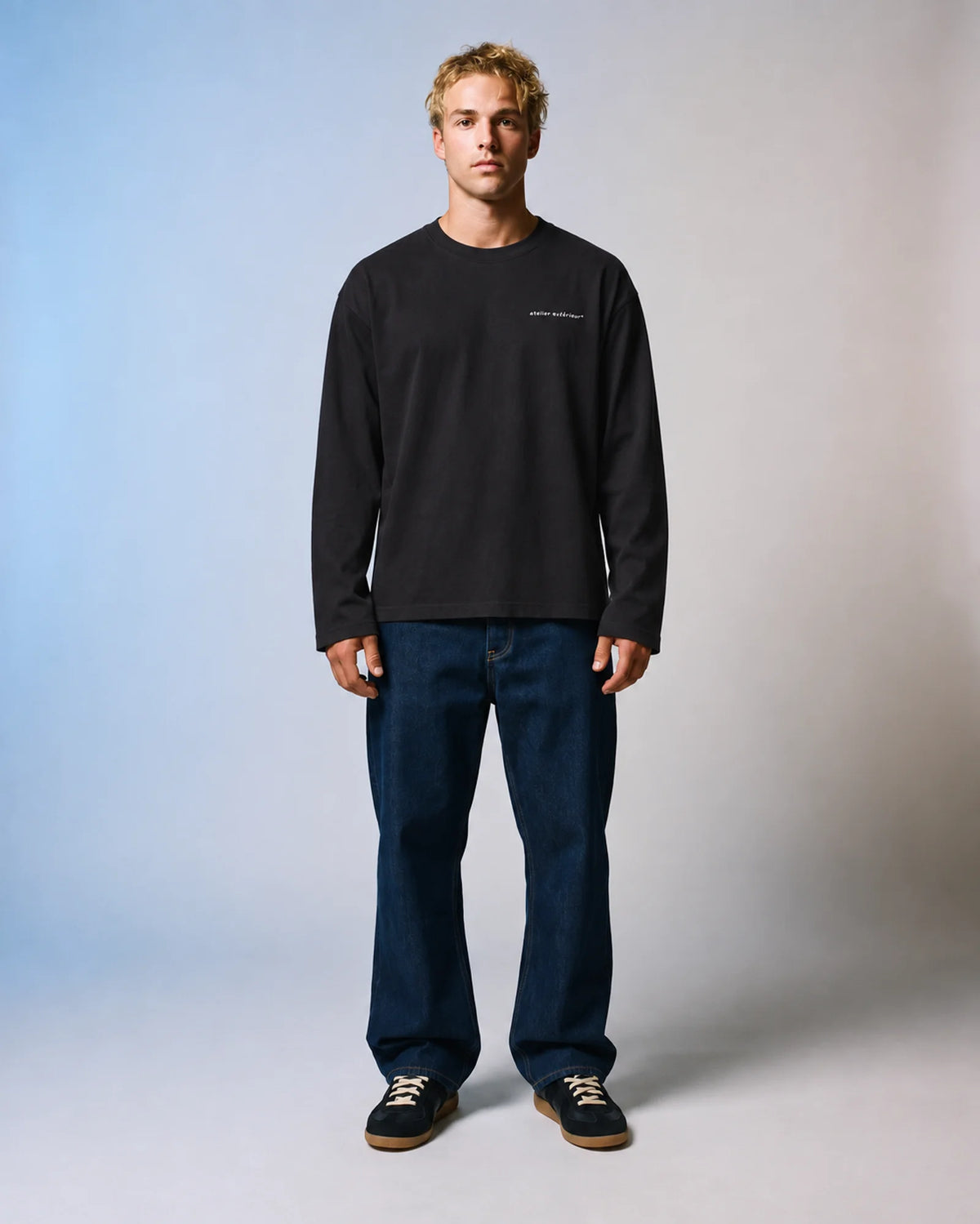 Skiing or Me Long Sleeve Tee - Black