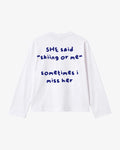 Skiing or Me Long Sleeve Tee - White