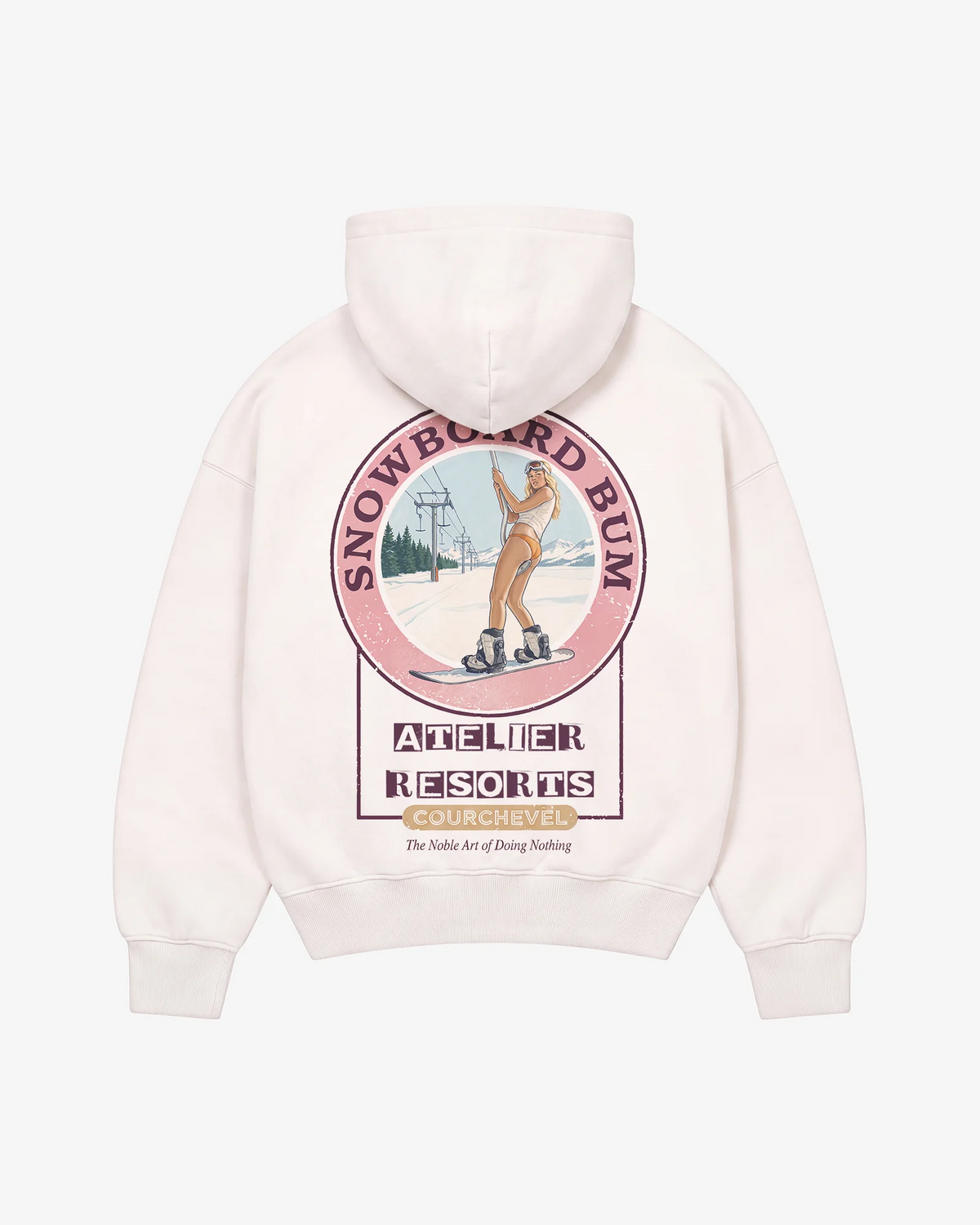Snowboard Bum Hoodie - Ecru