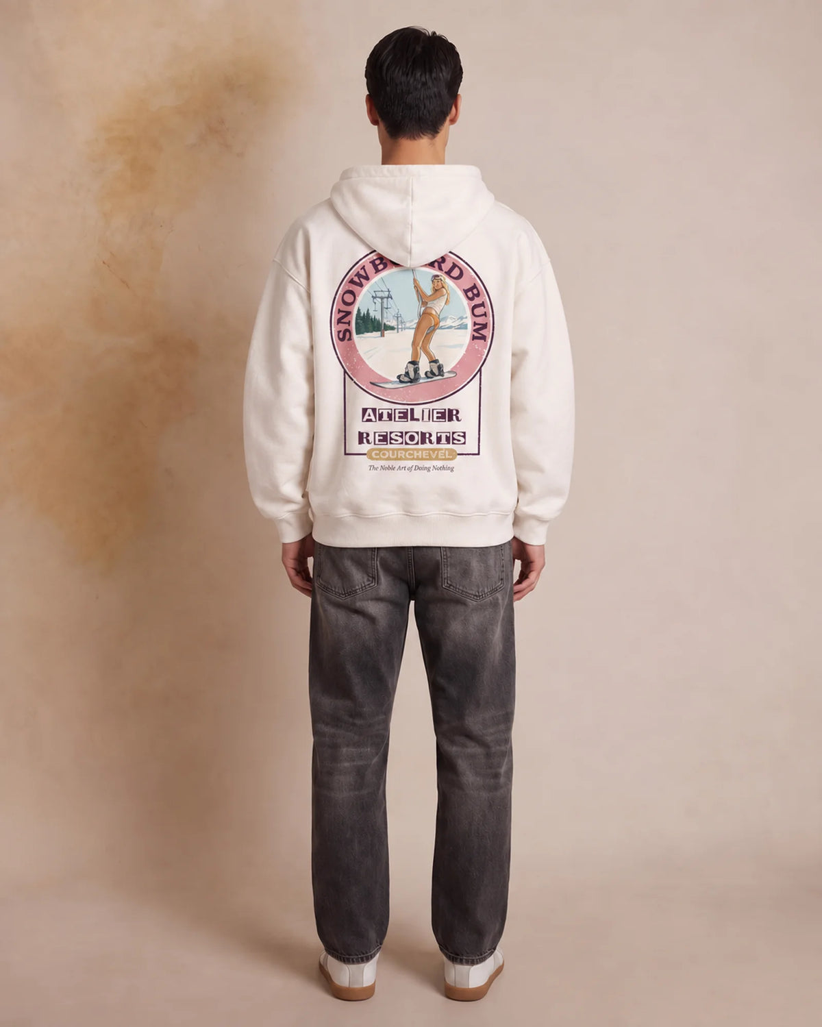 Snowboard Bum Hoodie - Ecru