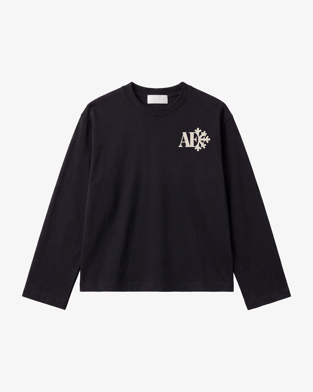 Snowflake Long Sleeve Tee - Black