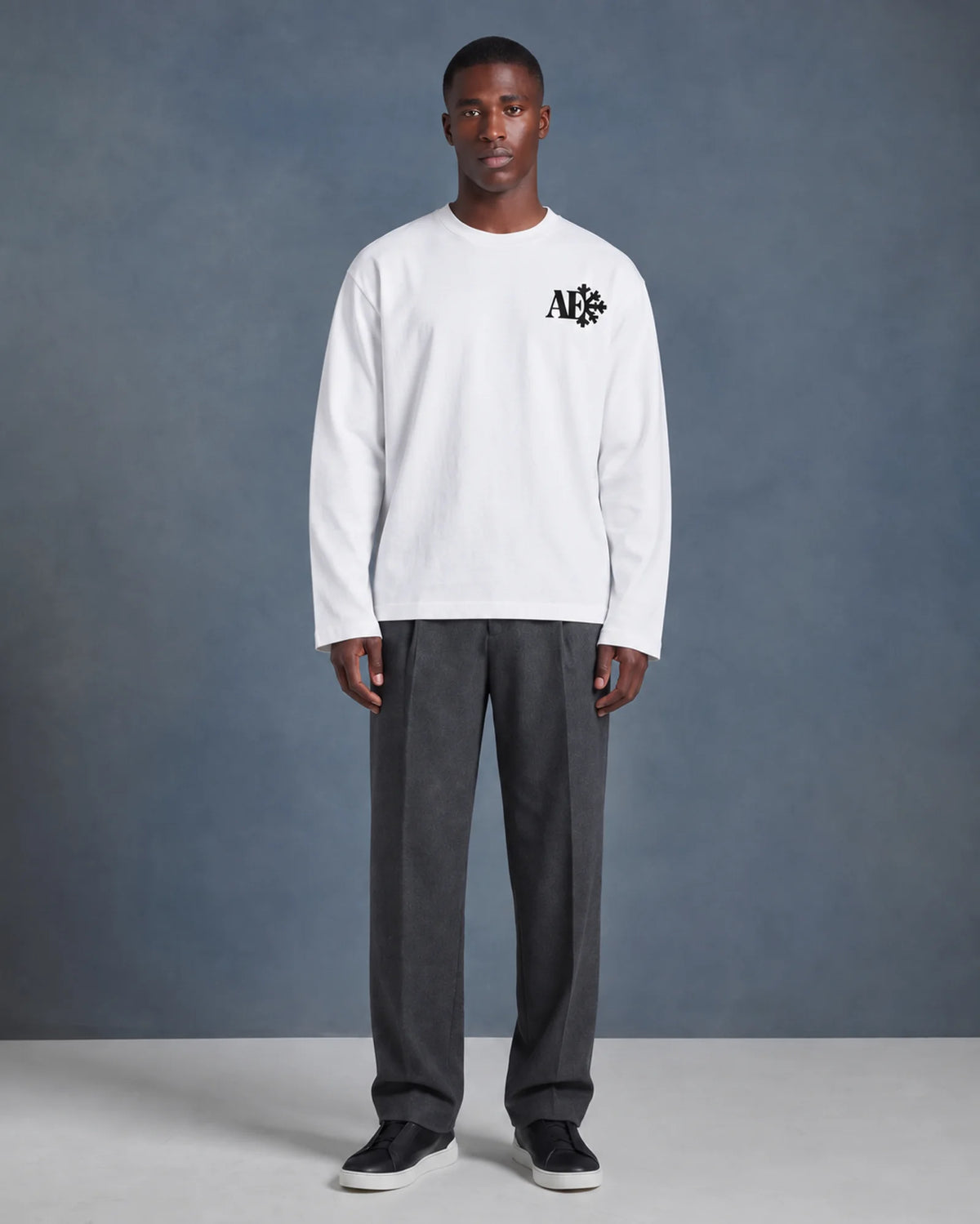 Snowflake Long Sleeve Tee - White