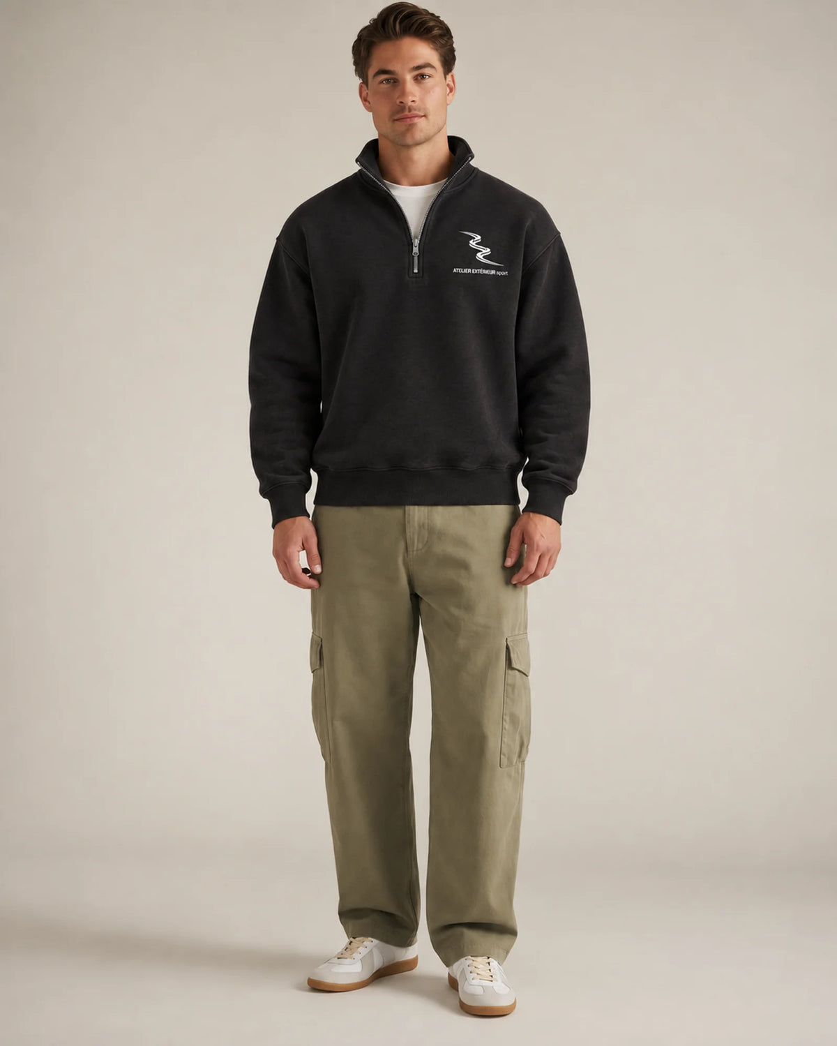 Sport Quarter Zip - Black