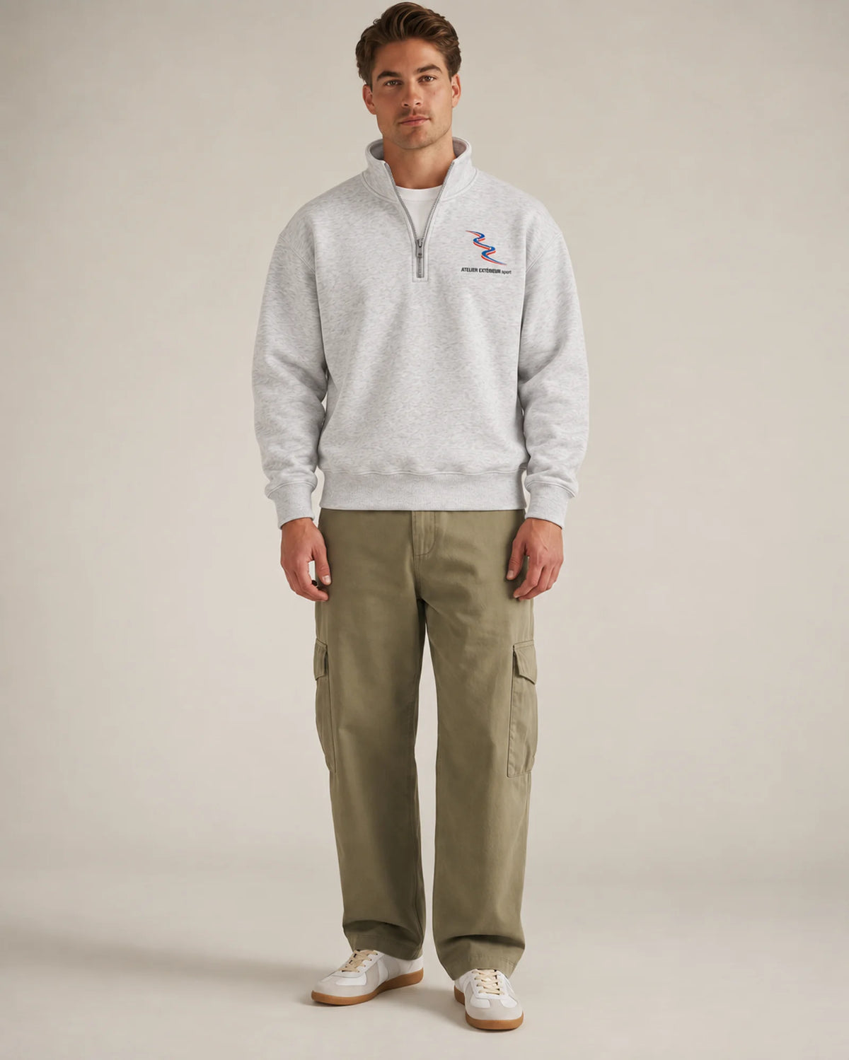 Sport Quarter Zip - Heather Gray
