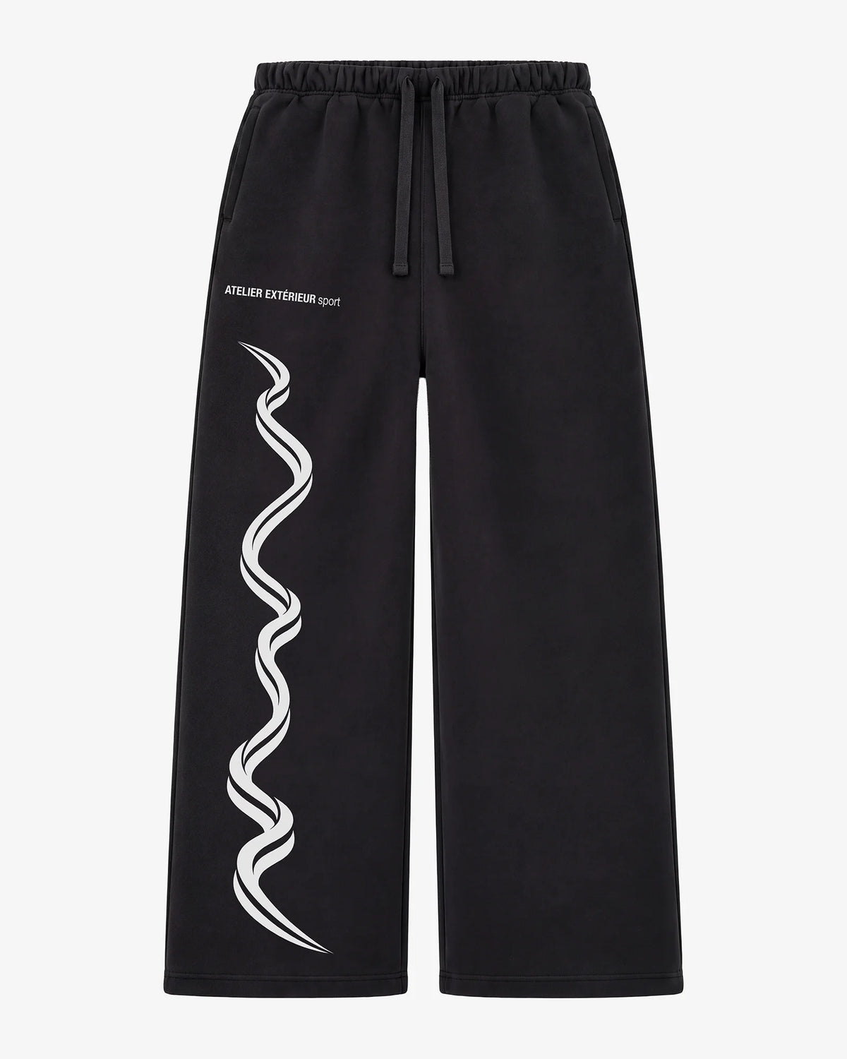 Sport Sweatpants - Straight Leg - Black