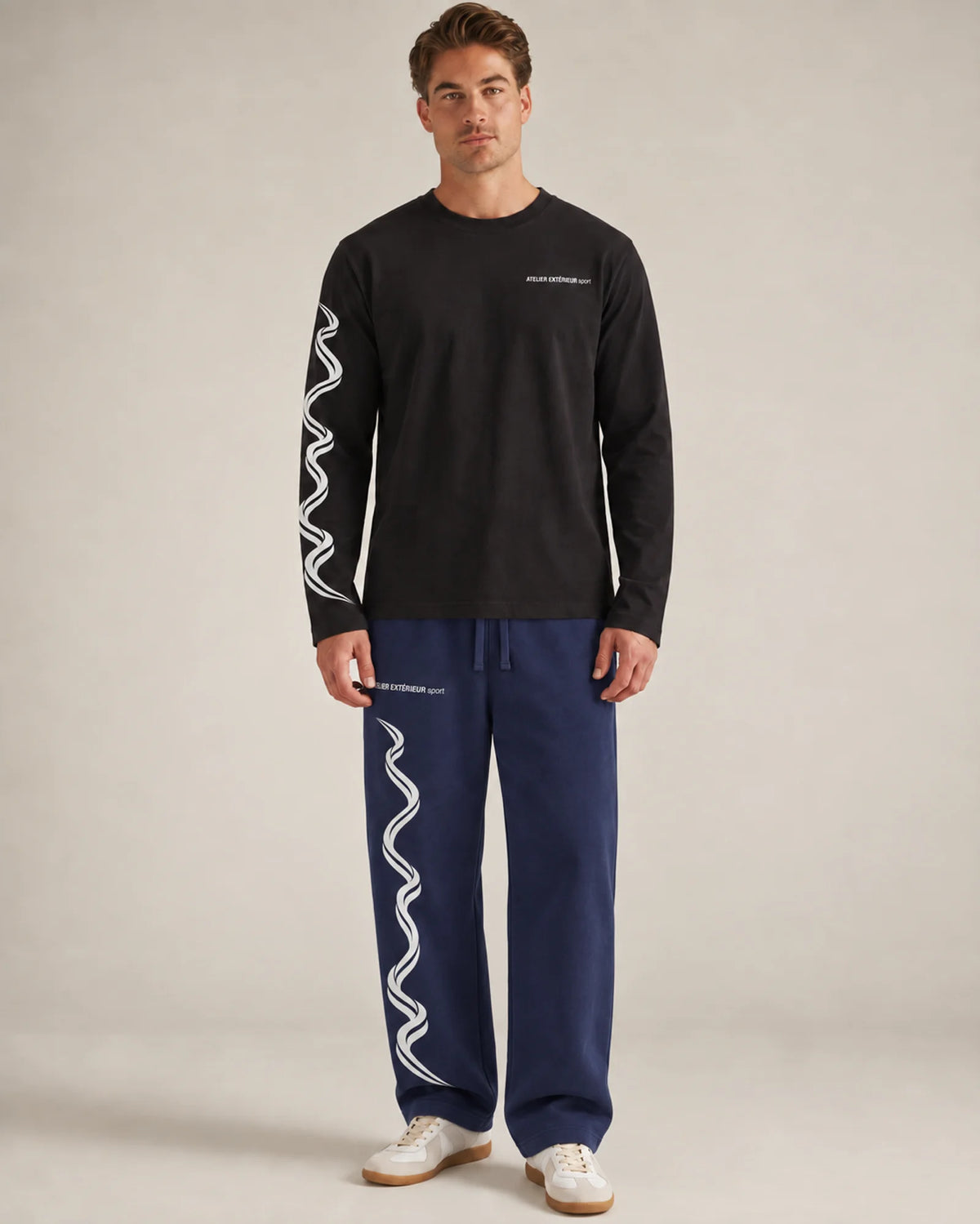 Sport Sweatpants - Straight Leg - Navy